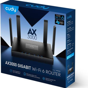 AX3000 Gigabit Dual Band Wi-Fi 6 Mesh Router, 2402Mbps at 5GHz-574Mbps at 2.4GHZ
