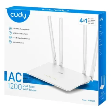 AC1200 CUDY WR1300 - Gigabit Dual Band Wi-Fi Mesh Router, 867Mbps a 5GHz + 300Mbps a 2.4GHz